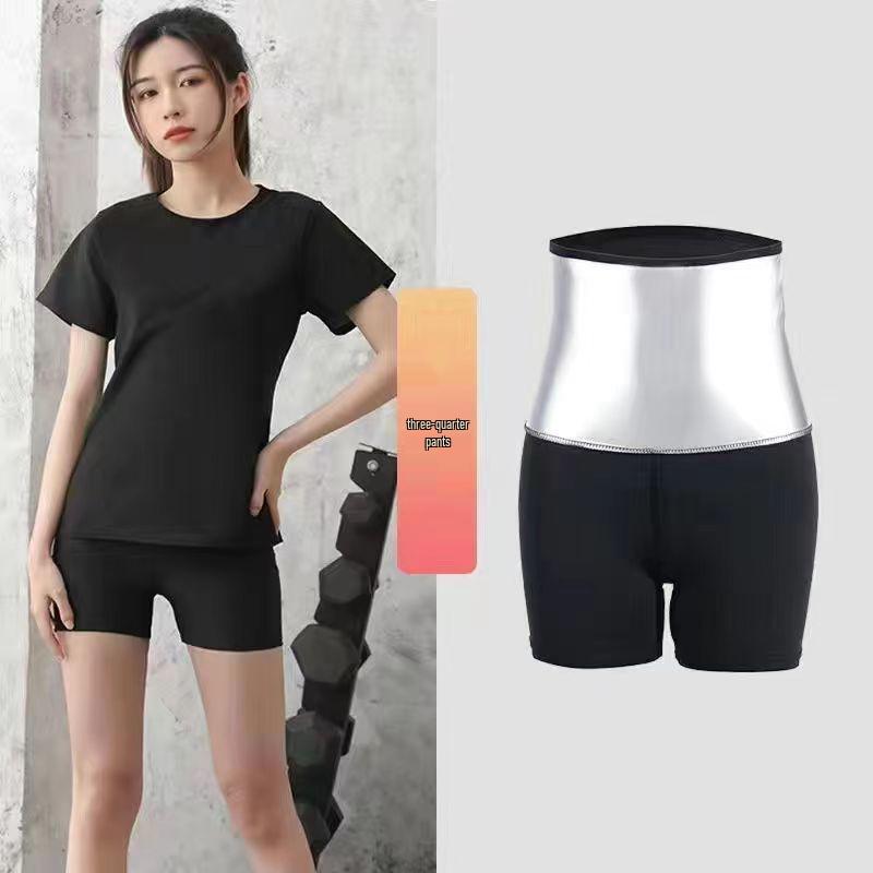 

Жіночі крос-кордонні фітнес штани для поту - костюм для йоги та бігу п ять точок L (55-65 kg)