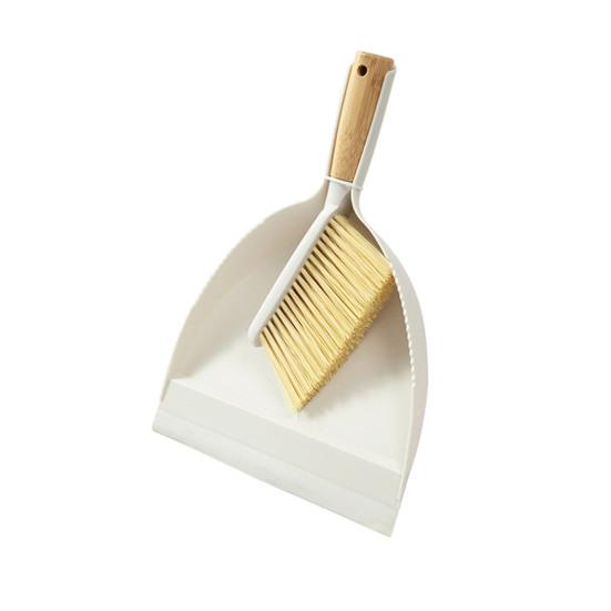 Small Broom Dustpan Set Ergonomic Natural Bamboo Handle Soft Bristles Portable Decorative Mini Broom Kit