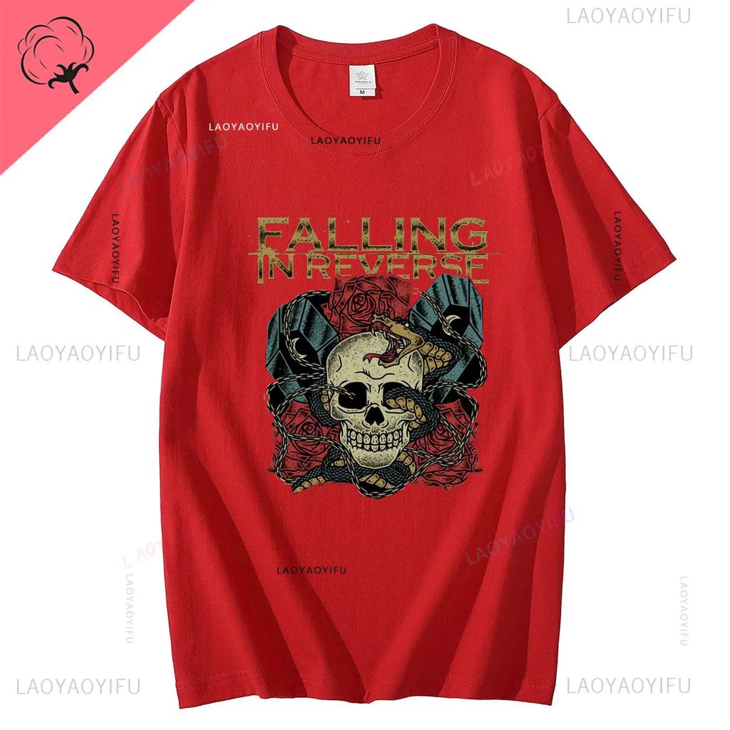 Rock Band Falling In Reverse Official Merchandise The Death Shirt Accessories Men Women Cotton Novelty T-shirt Short Sleeve Tee
