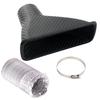 Cartuccia Air Intake Duct, Universal Dry Carbon Wind Bumper Hood Intake Aluminum Funnel Telescopic Hose