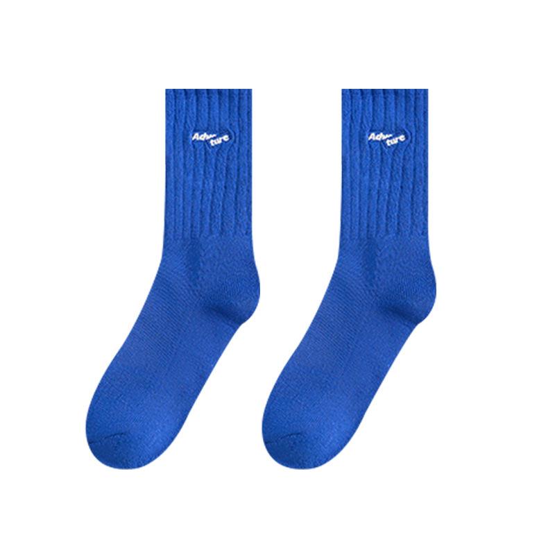 Zhuji Men's Deodorant Sports Socks - Autumn & Winter Mid-Tube, Sweat-Absorbent, White, Trendy Style