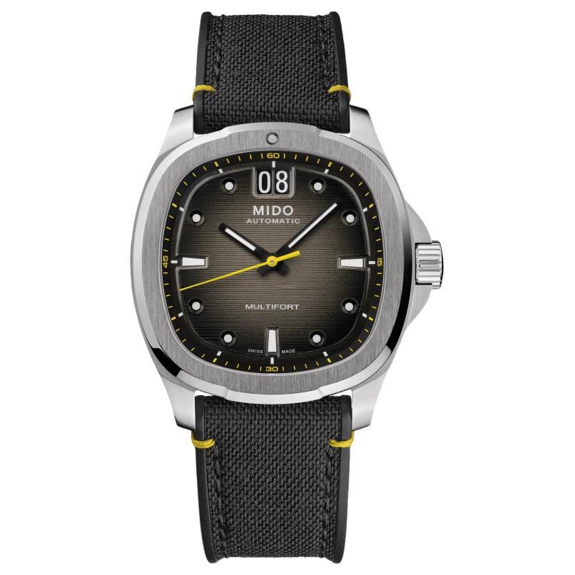 MIDO Helmsman Automatic Mechanical Movement 100 Meters Waterproof Unisex 39.2*40mm Gray Dial Stainless Steel Case Fabric Strap M049.526.17.081.01