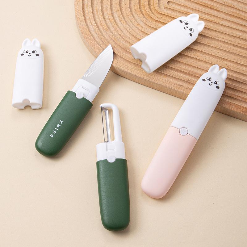 Multifunctional Fruit Knife Two-in-one Peeling Knife Double-headed Fruit Peeling Knife Dormitory Multi-purpose Peeling Tool