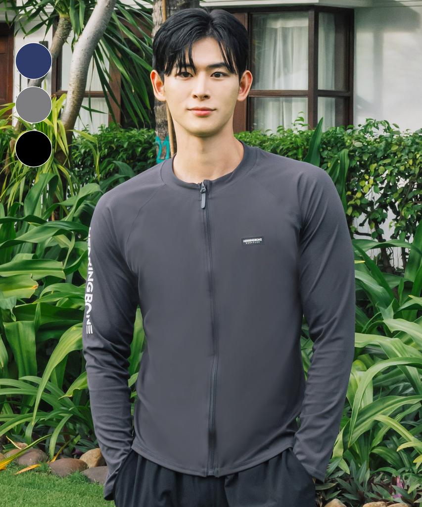 Helingbon Hive Men'S Activity Zip-Up Rash Guard (3 Colors) / Rf338M