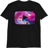 Men's YouTube Shirt Custom Logo Psychedelic Paint Black