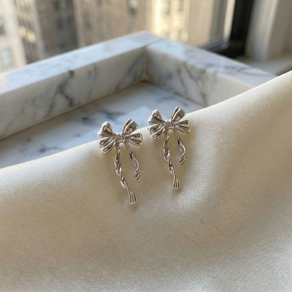 Elegant Design Bowknot Stud Earrings Chic Design Statement Earrings Versatile Use