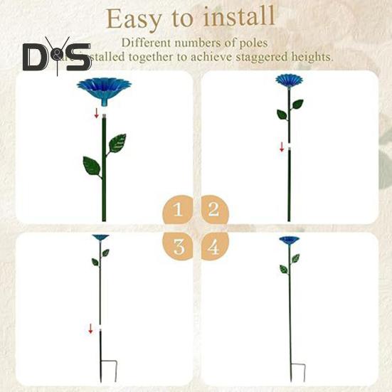 Zavlažovací stanice pro včely, snadno instalovatelná, tvar květiny, barevná včela, motýl, koupelová miska, zavlažovací kolík, zahradní dekorace