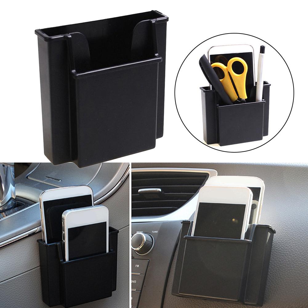 Cutie practică de depozitare pentru priza de aer pentru mașină 1x Accesoriu pentru cutie de încărcare a telefonului neagră Suport pentru telefon mobil pentru mașină ușor de instalat