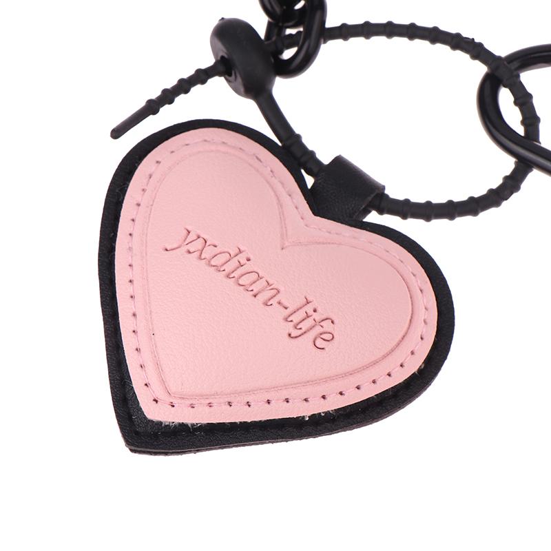 Helmet Bear Pendant Sweet Cool Leather Love Weaving Rope Creative Keychain Doll Bag Pendant