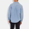 Coach Solid Color Single-Breasted Collar Straight Long Sleeve Shirt Men Shirts Blue CF792-P9J