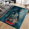 Movie Poster Area Rug, Leon The Professional Natalie Portman Jean Reno Print, Film Fan Living Room Decor, Non-Slip Mat