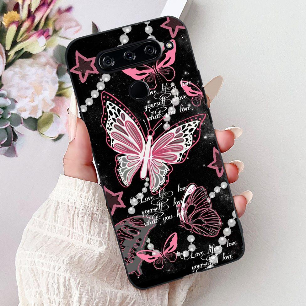 Funda For LG V40 ThinQ Case Cover Silicone Luxury Fashion Cute Cat Cool Shockproof Bumper Casing For LG V405 LM-V405 LM-V409N