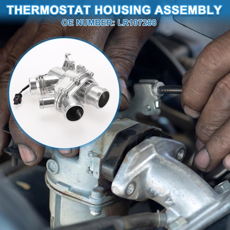 X Autohaux Engine Coolant Thermostat Housing Assembly for Land Rover Discovery 2017-