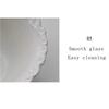 Embossed Design Ceramic Dessert Plate White/Yellow Color Western Dining Tableware  Kitchen Use