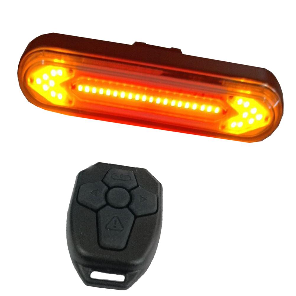 Wireless Turn Signal Brake Light with Remote Control USB Rechargeable Tail Light чёрный