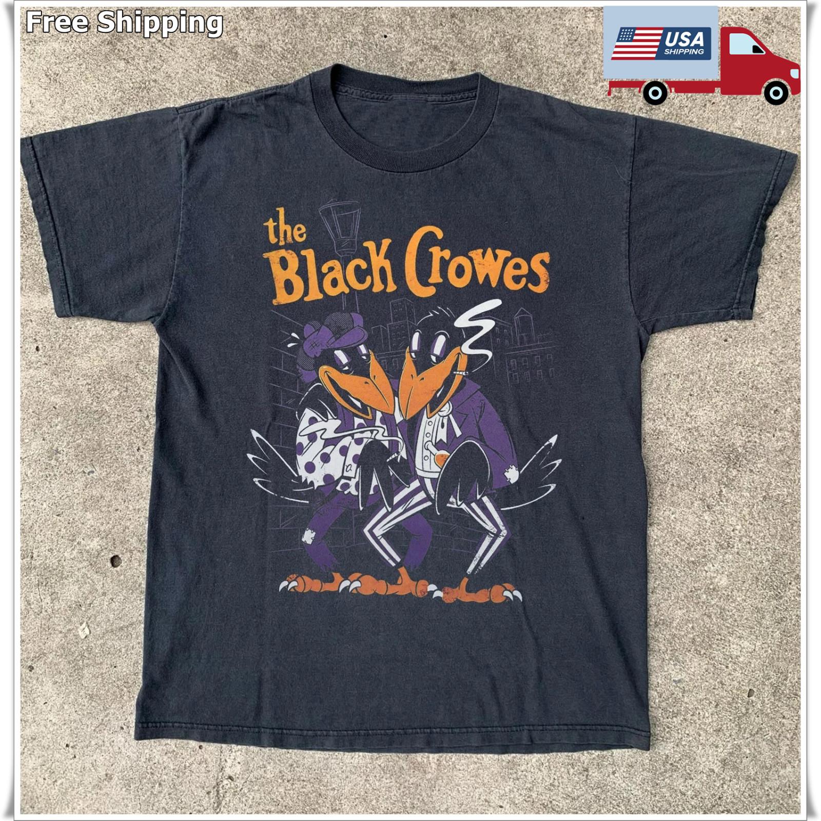 Vintage The Black Crowes Concert Black Unisex T-shirt Size S-5XL S