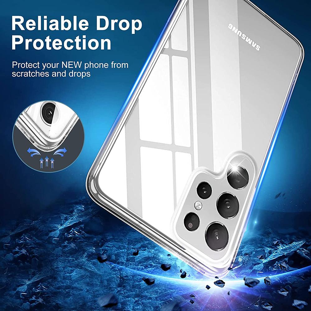 Ultra Thin Clear Silicone Case For Samsung S24 S23 S22 S21 S20 FE S22 S20 Ultra S10 Plus Lite S10E Soft Full Case Slim Coque