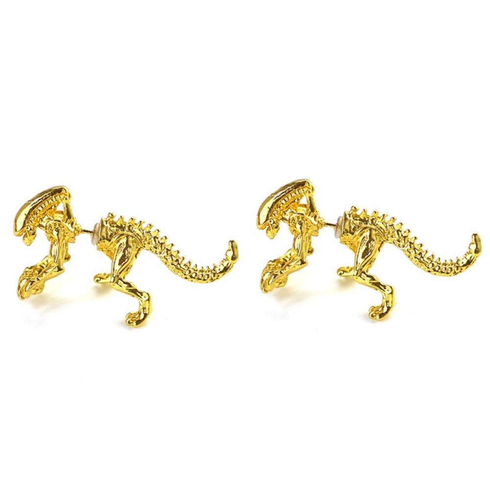 New Simple Minority Trend Dinosaur Earrings Women's Retro Cool Alien Men's Earrings Animal Piercing Earrings Gift Accessories