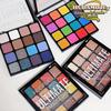 HUDAMOJI 16-Color Eyeshadow Palette: Vibrant Pearlescent, Matte Earth Tones & Glitter for Stage Makeup.