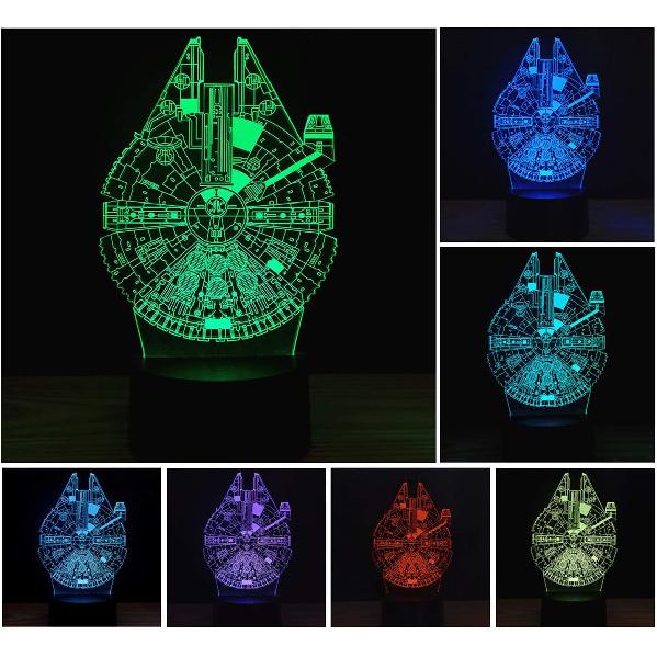 3D Illusion Platform Night Lights Touch Switch 7 Color Change USB Power LED Desk Lamp for Home Decorations or Holiday Gifts