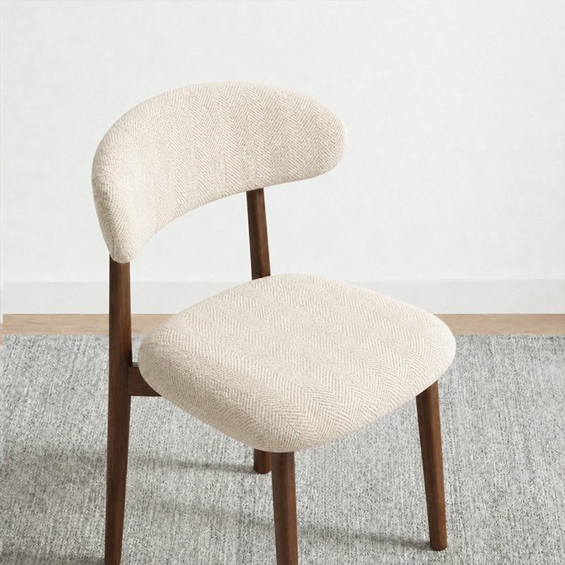 C-vormige rugleuning Hoefijzer Eetkamerstoelhoes Stretch Elastische Beschermhoes Voor Houten Stoelen in Huis white
