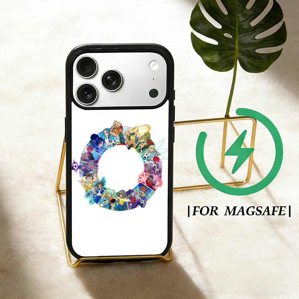 Anime I-Inazuma Eleven Poster Phone Case For iPhone 17 16 15 14 13 12 Pro Max Plus for Magsafe Mirror Wireless Magnetic Cover