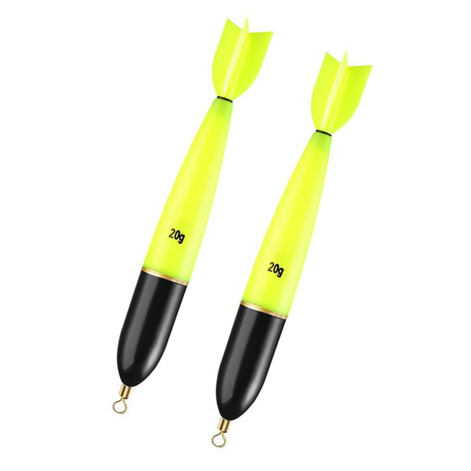 

2 шт. Электронный яркий ночной рыболовный поплавок, набор электронных плавающих поплавков, поплавок для рок-рыбалки, светящийся поплавок 20G