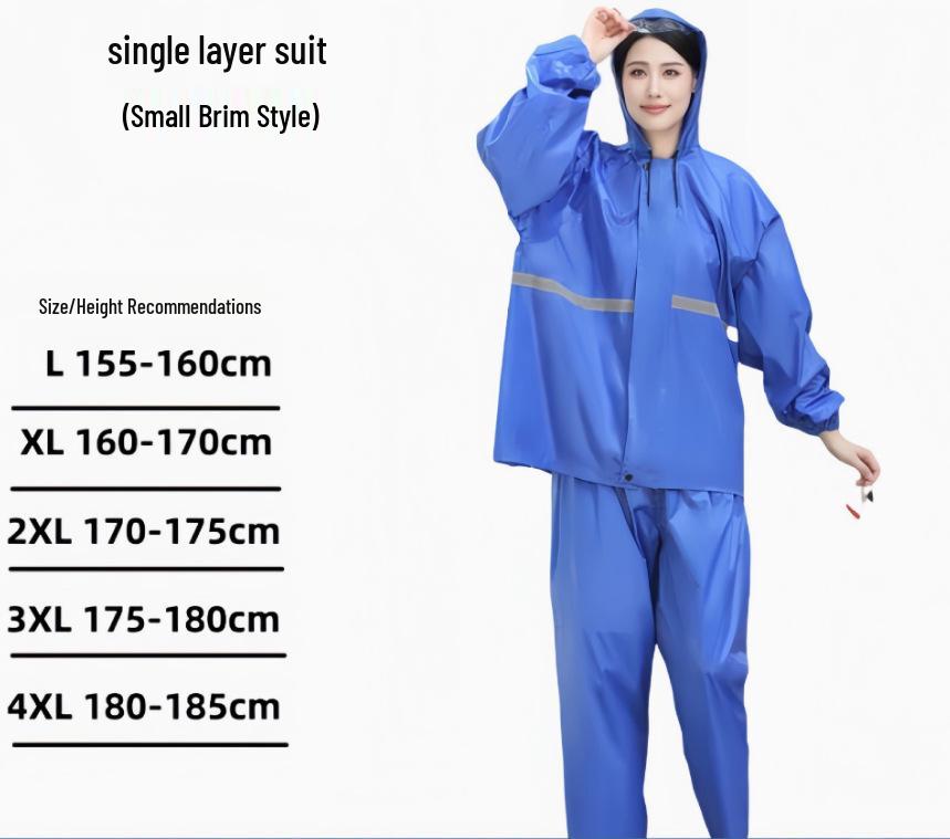 Men's and Women's Reflective Double Layer Explosion-Proof Rain Suit – Jacket and Pants for Cycling in Heavy Rain