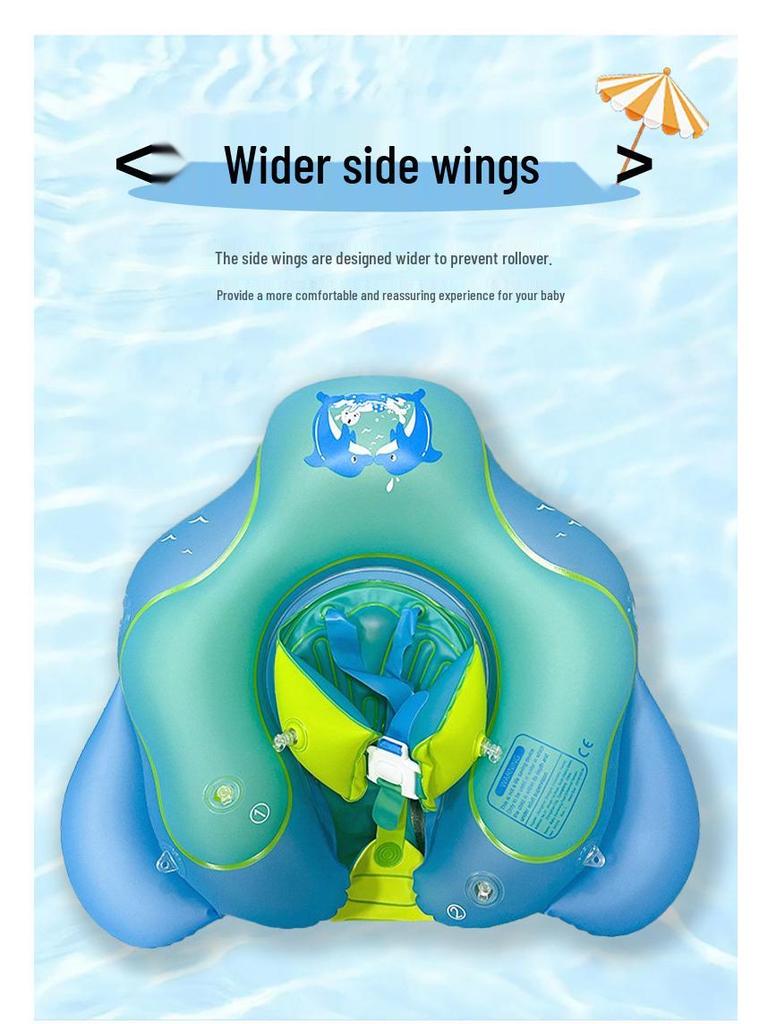 Infant Canopy Swim Ring with Raised Airbag & Sunshade