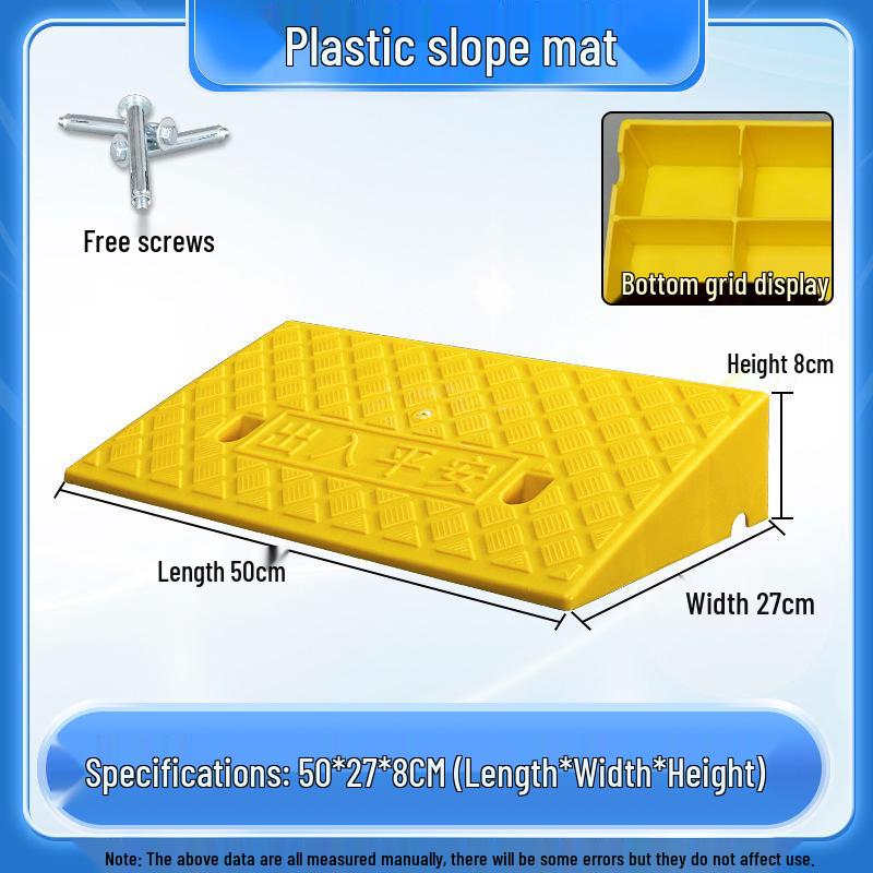 Home Car Step Threshold Mat - Plastic Curb Ramp