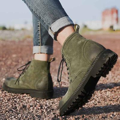 Botas de Invierno para Hombre Botas de Motocicleta para Exterior para Hombre Botines de Moda para Hombre Zapatos de Ante de Vaca de Alta Calidad Calzado Hecho a Mano Botas de Trabajo