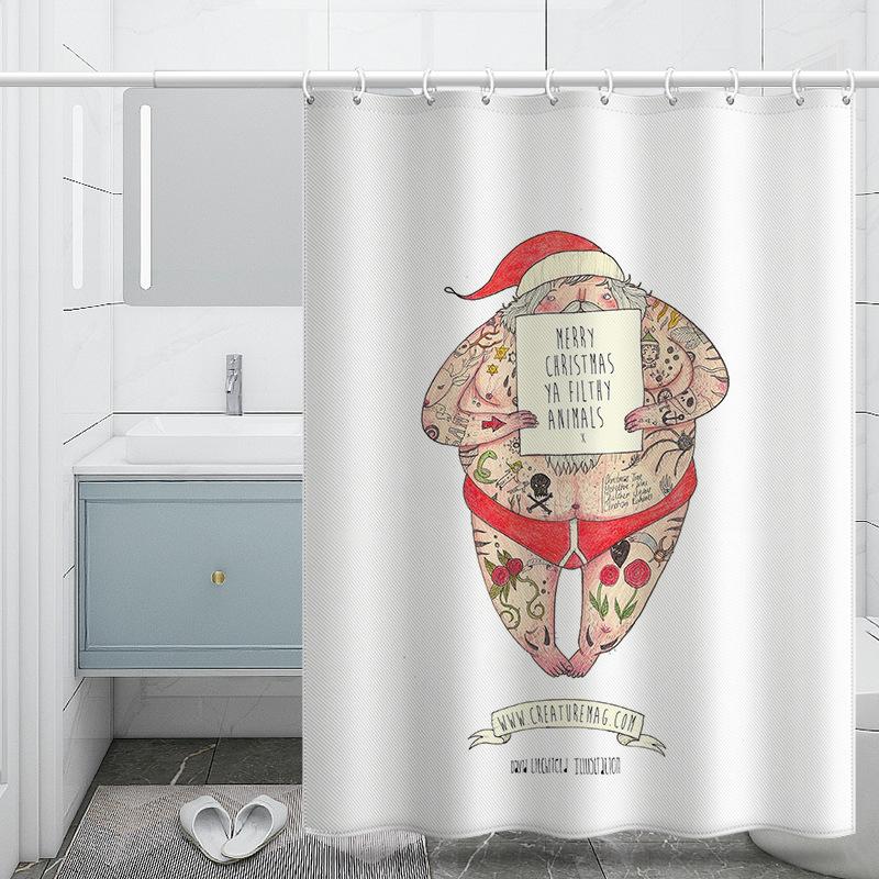 Koupelna zesílená vodotěsná záclona odolná proti plísním sprchový závěs Sprchový oddíl Závěs Sprchový závěs Koupelnový závěs Bez perforace