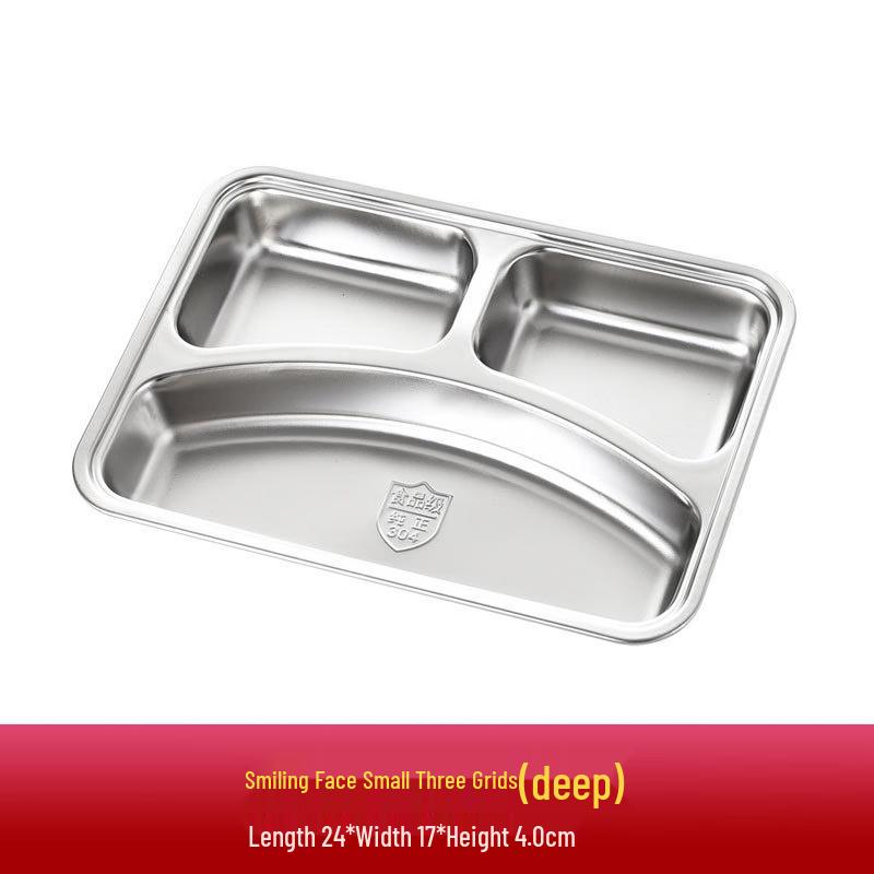 304 Stainless Steel Canteen Meal Tray (10-Pack)