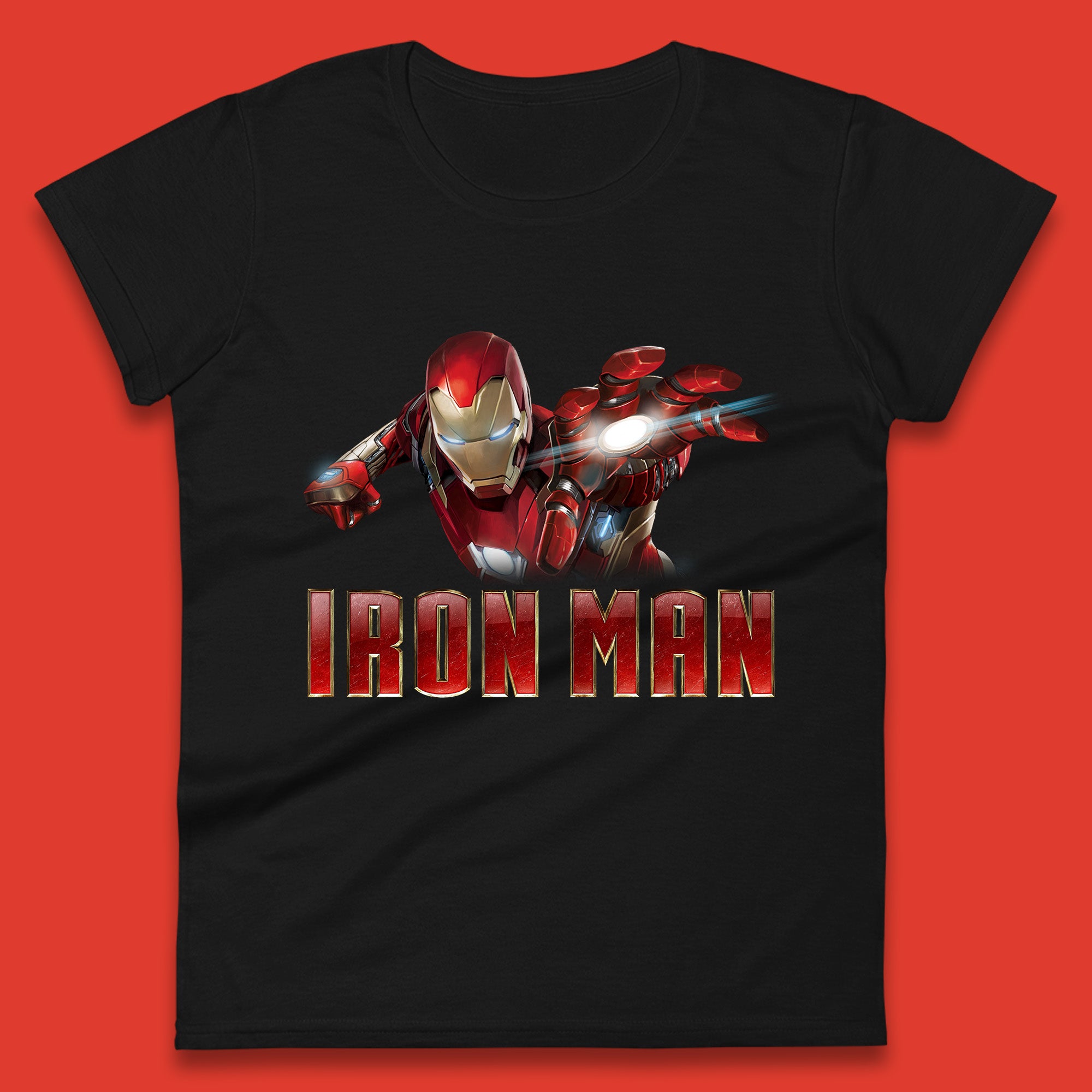 Iron Man Superhero Marvel Avengers Comic Book Character Flaying Iron-Man Marvel Comics Womens Tee T Shirt Mens Tops Unisex Top S