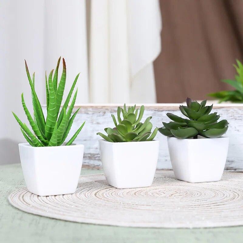 

3PCS Artificial Evergreen Plant Bonsai, Suitable For Home, Restaurant, Office, Desktop, And Window Sill Decoration home decor S
