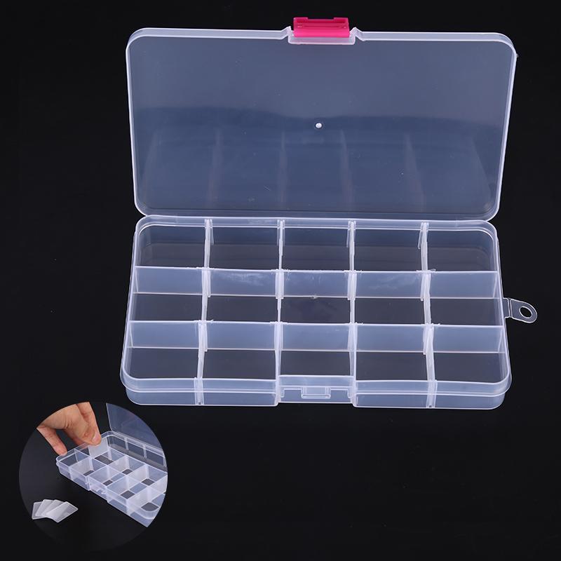 Plastic 15/24/36 Slots Jewelry Storage Box Case Craft Organizer Holder Boxes Plastic 15/24/36 Slots Jewelry Storage Box Case Craft Organizer Holder Boxes