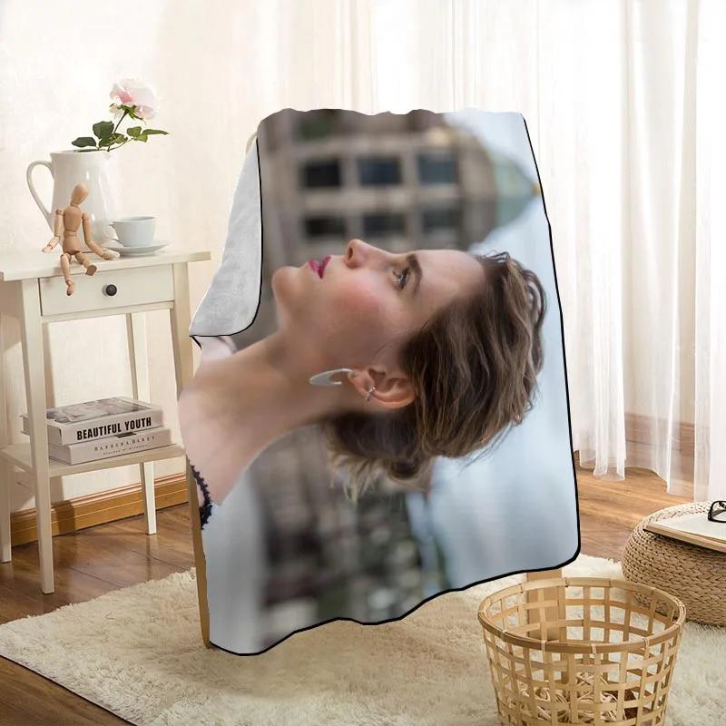 New Arrival Emma Watson Blankets Printing Soft Blanket Throw On Home/Sofa/Bedding Portable Adult Travel Cover Blanket
