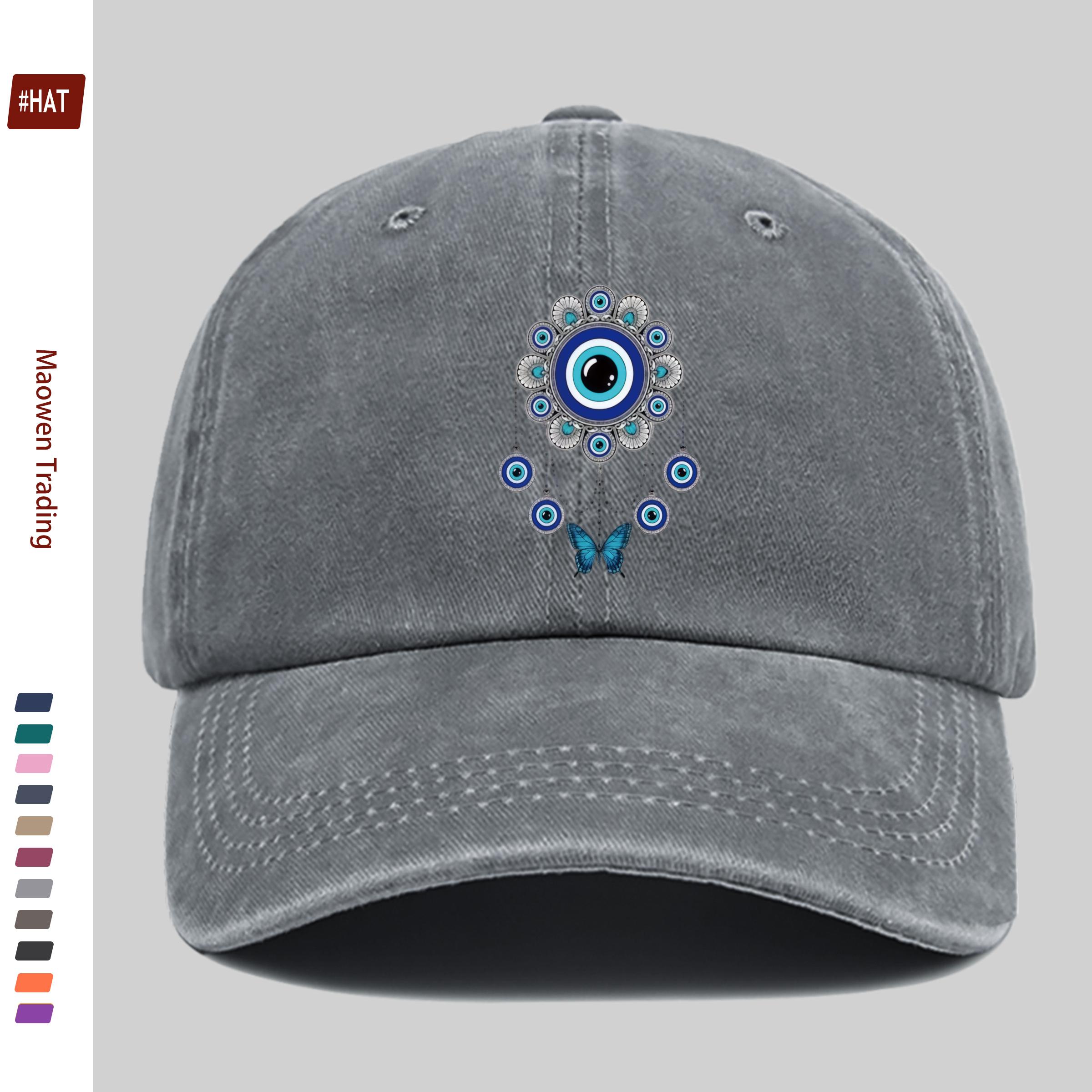pc Butterfly Pendant Pattern Print Baseball Cap Sun Hat with Blue Butterfly Print Comfortable Lightweight Trucker Decorative Ha 1pc