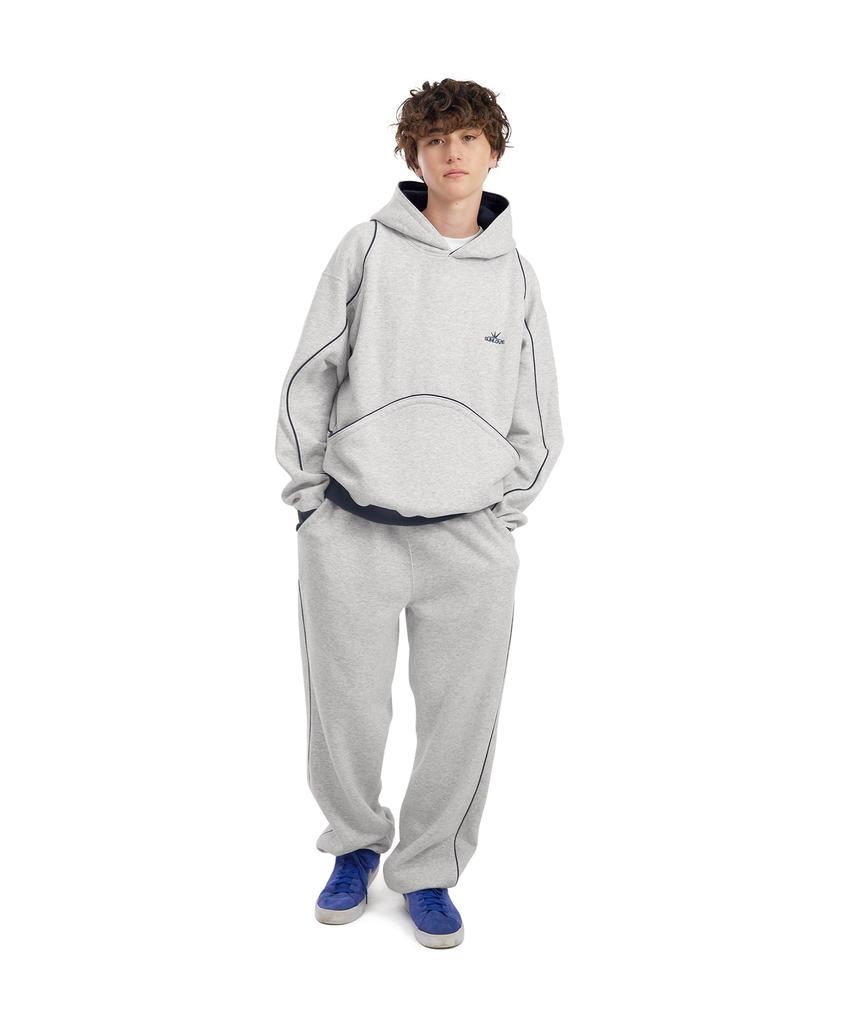 Sun Love Crescent Brushed Sweatpants Heather Gray