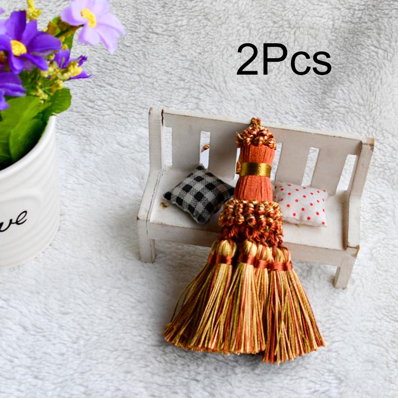 

2 шт. пряжка для ключей DIY украшения аксессуары для штор изящная одежда украшения многофункциональная шелковая кисточка окантовка края