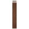 Shoe Cabinet with Mirror 3 Flip Down Compartments Brown Oak Effect