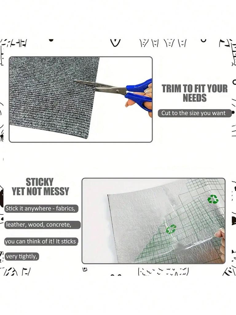 1pc cat scratch mat, self-adhesive replacement cat scratch mat, indoor cat scratch furniture protector