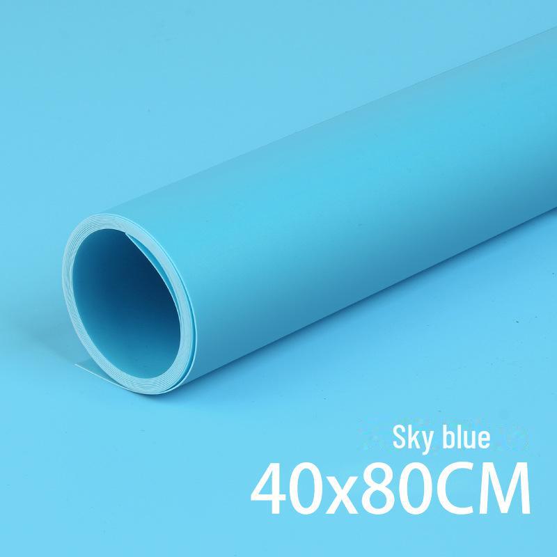 Матовая ПВХ Фотофон для Фотостудии 40*80CM синий