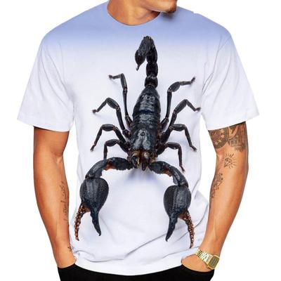 Summer Funny Scorpion 3d Printing Men Ladies Kids Short Sleeve Hip Hop Streetwear Breathable Lightweight Tops Fitness