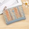 Woven Women's Short Wallet Fashion Change Bag Snap Zipper Coin Bag
