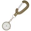Fieldwork Women's Analog Pocket Watch with Carabiner and Leather Keychain, Coda Khaki, ST303-4