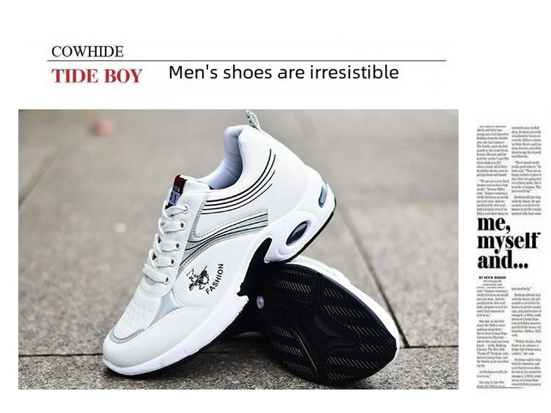 Men's 2024 White Leather Sneakers: Stylish, Casual Shoes for Teens and Students