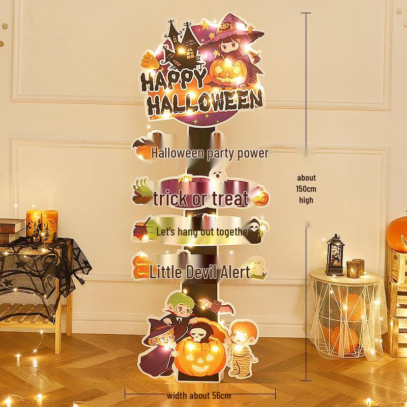 Halloween Pumpkin Lantern Board Standee for Outdoor/Kindergarten Decorations