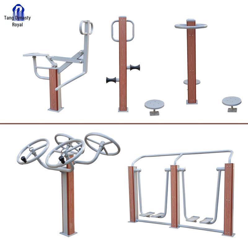 Outdoor Plastic Wood Fitness Equipment Set