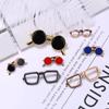 Gifts Sunglasses Shape Jewelry Enamel Pins Suit Accessories Glasses Brooch Brooch Badge Collar Pins